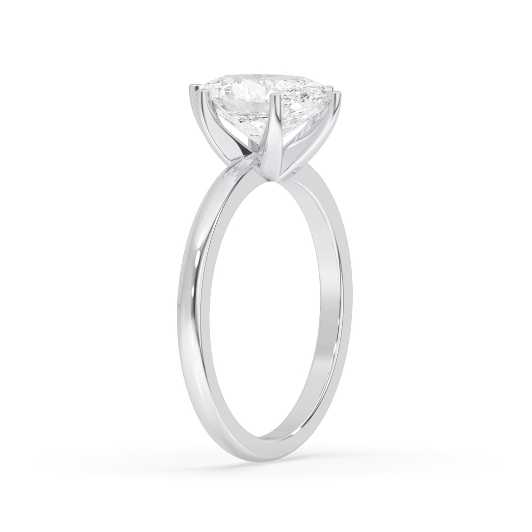 Oval Thick Band 6 Prongs