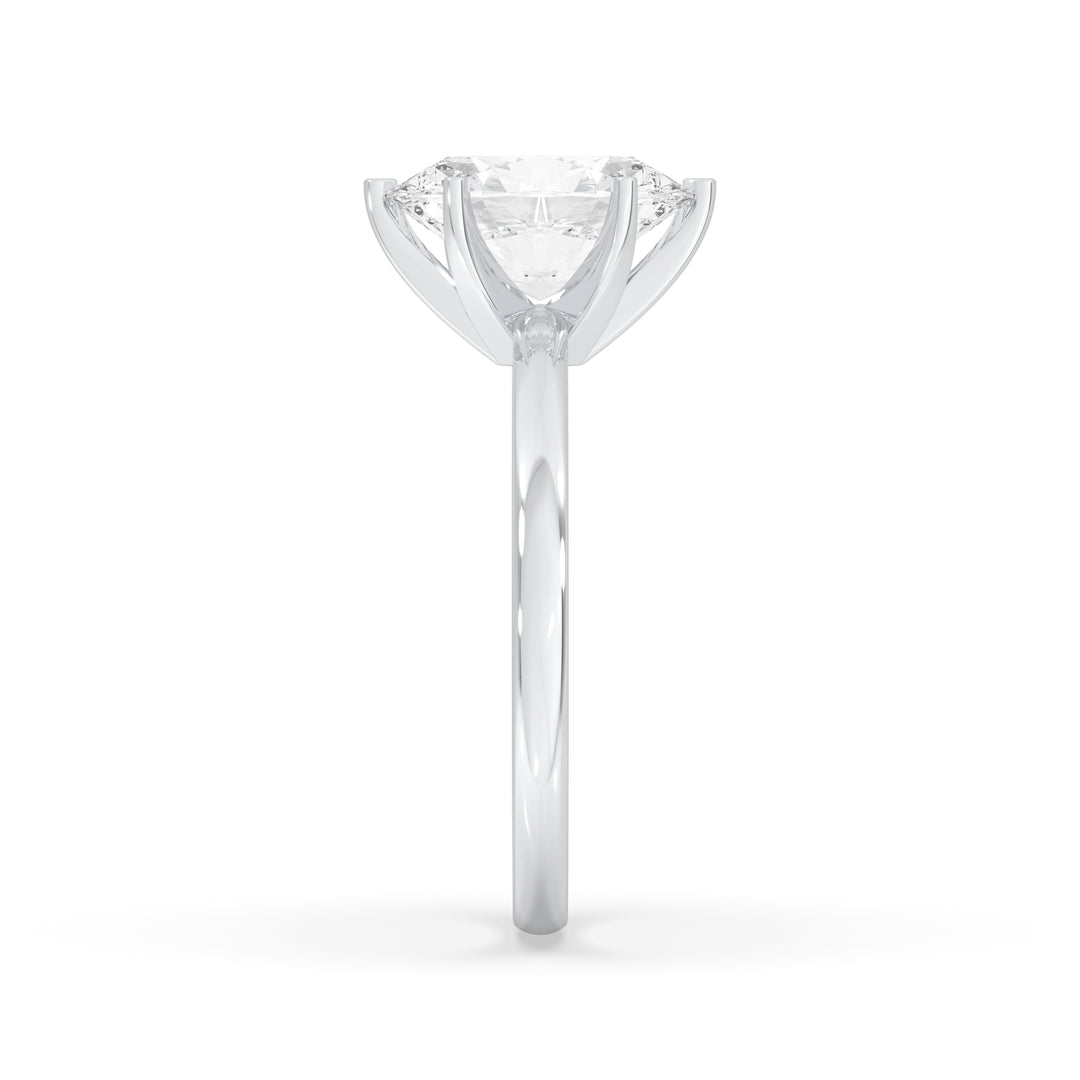 Oval Thick Band 6 Prongs