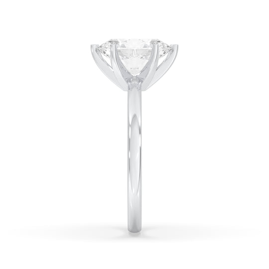 Oval Thick Band 6 Prongs