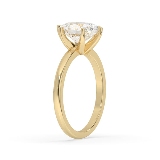Oval Thick Band 6 Prongs