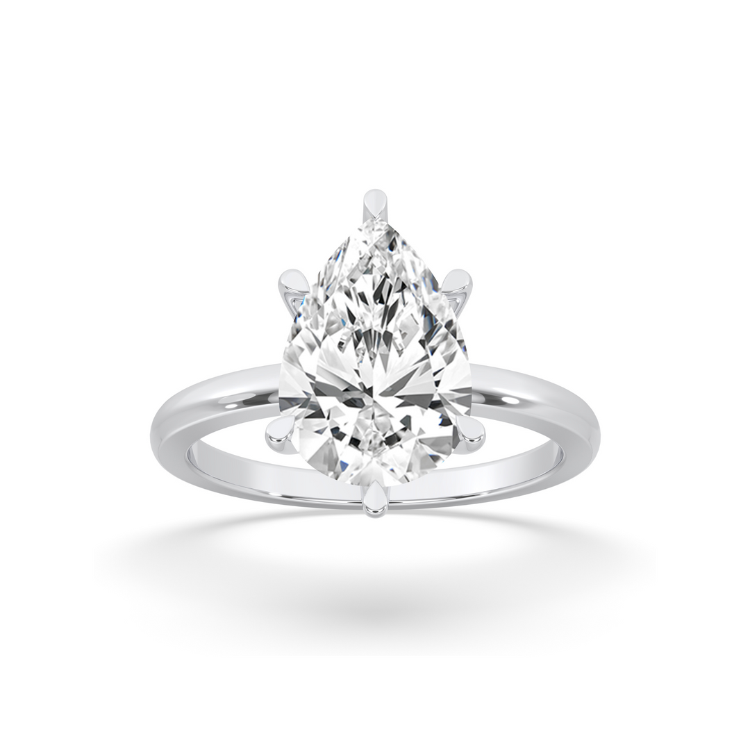 Pear Cut Engagement Ring 6 Prongs