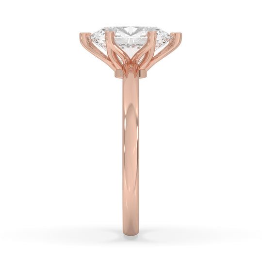 Oval Cut Flower Basket Setting
