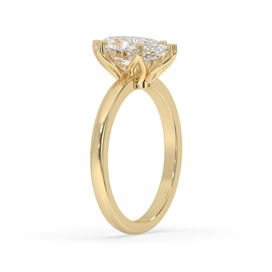 Pear Cut Flower Basket Ring