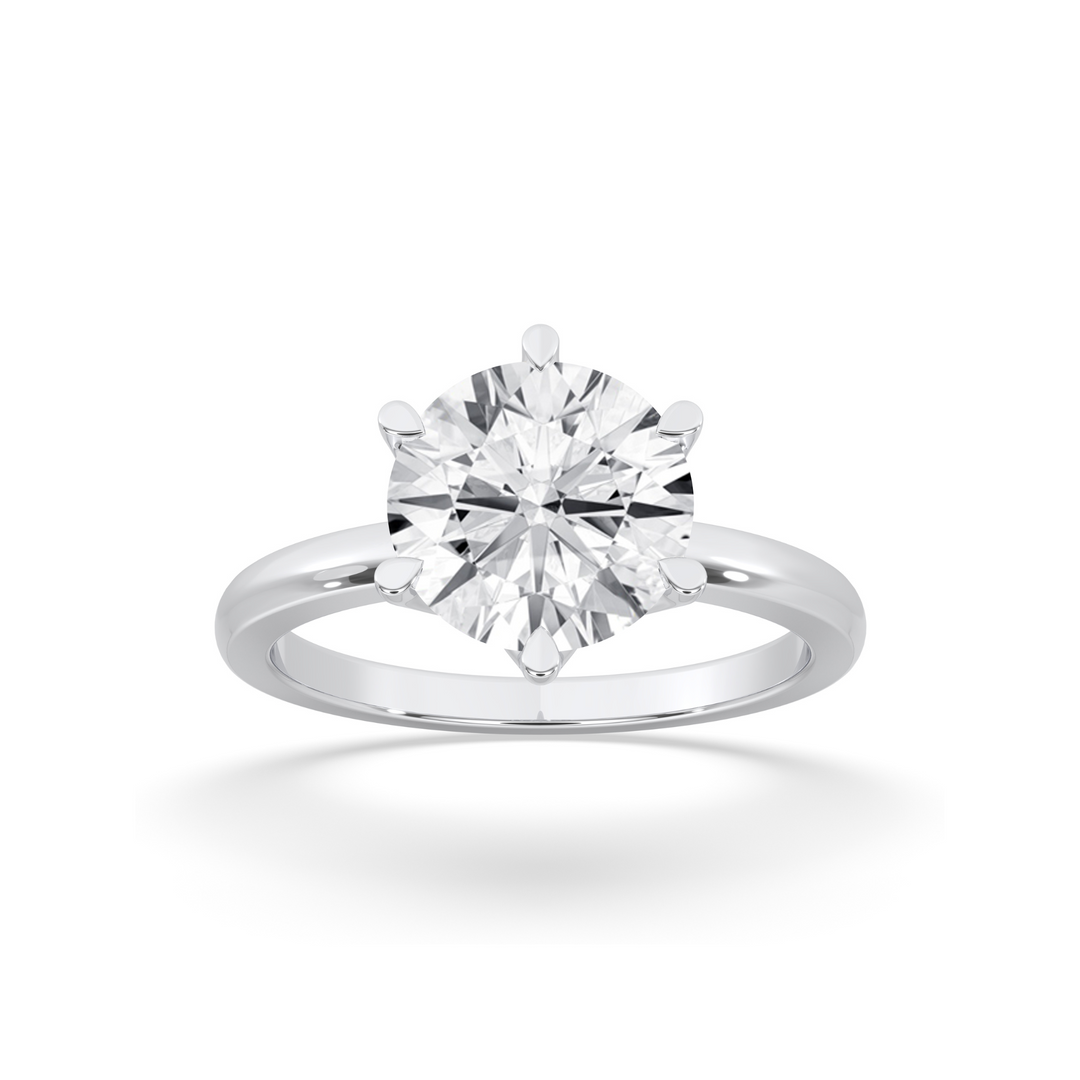Round Engagement Ring