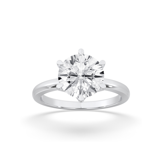 Round Engagement Ring