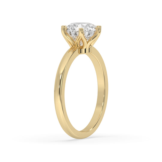 Round Engagement Ring