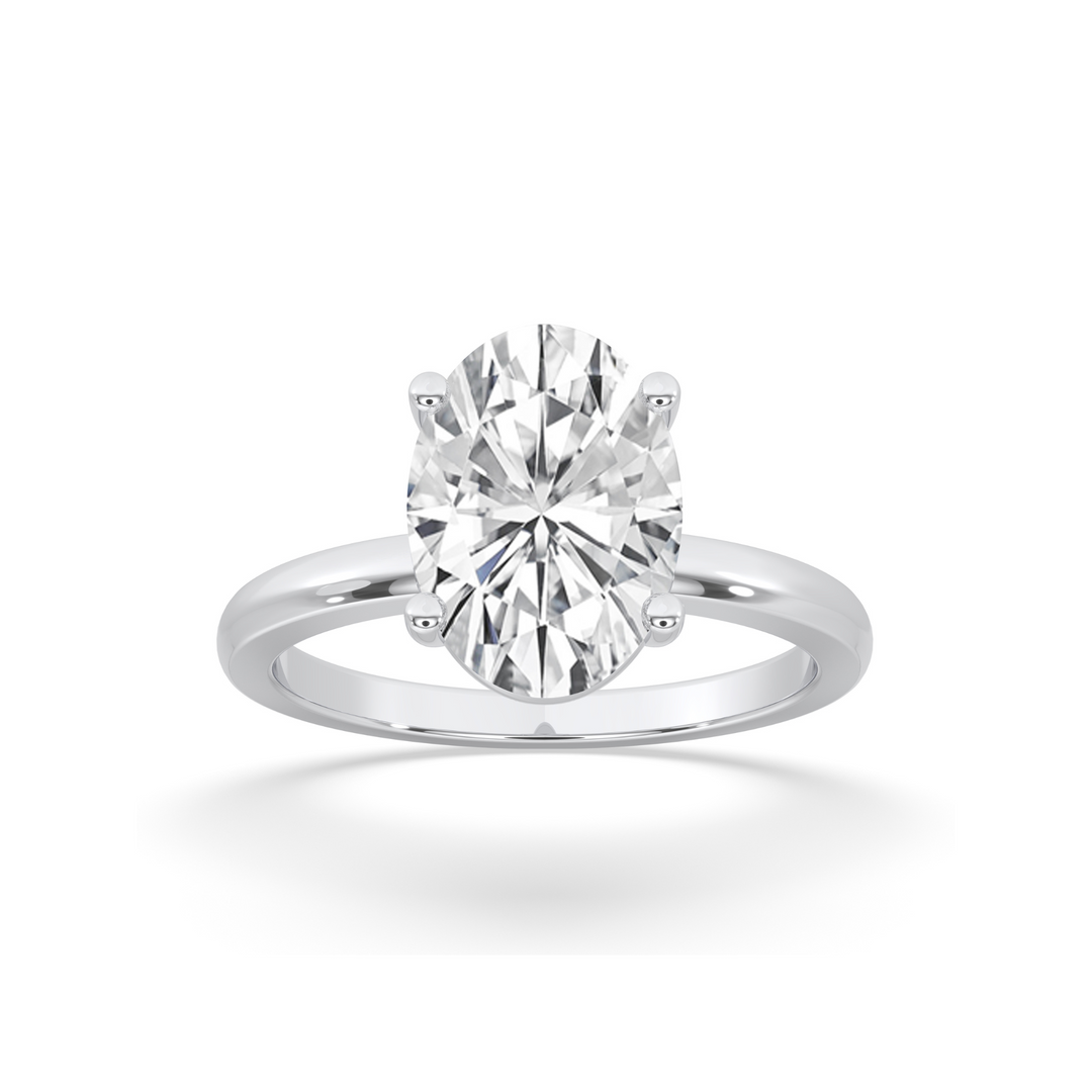 Oval Wide Setting Engagement Ring