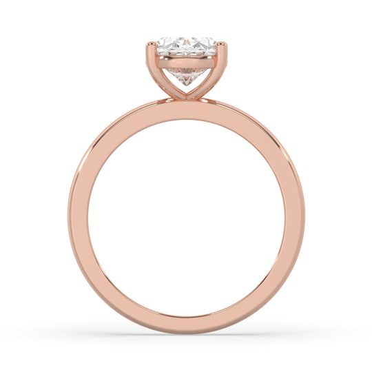 Oval Wide Setting Engagement Ring