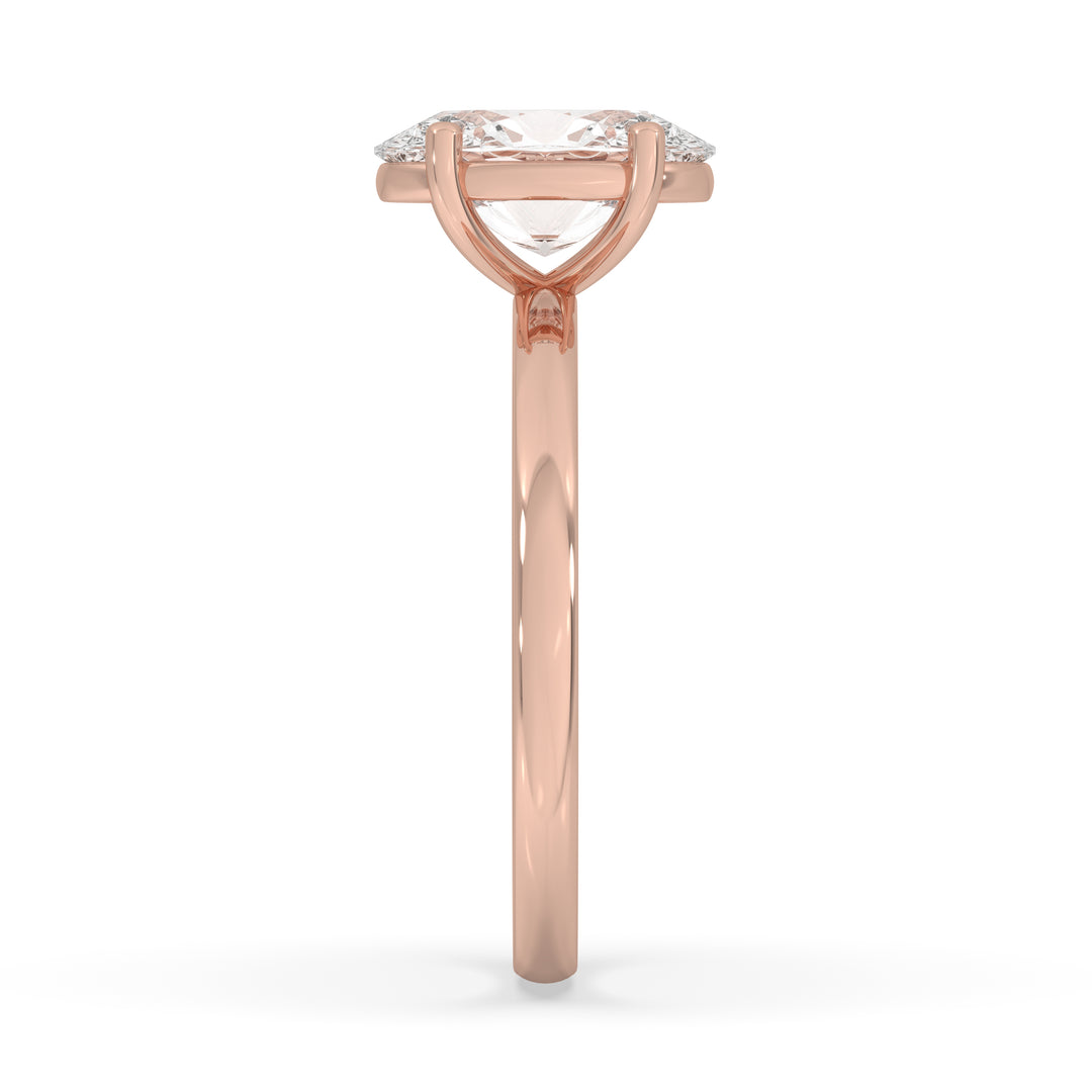 Oval Wide Setting Engagement Ring