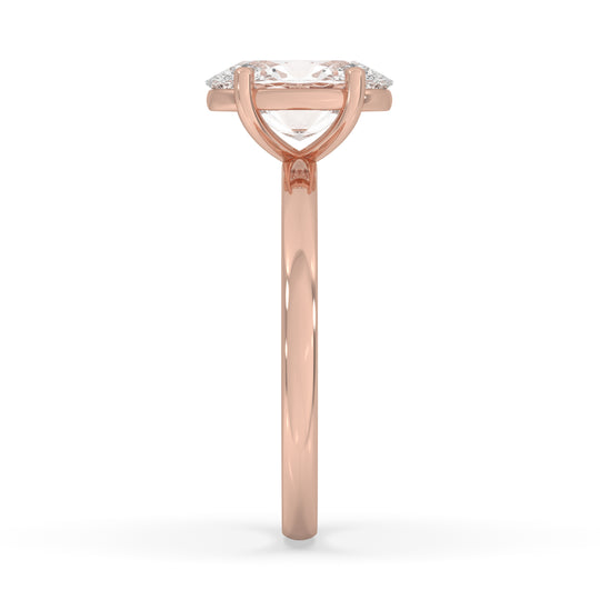 Oval Wide Setting Engagement Ring