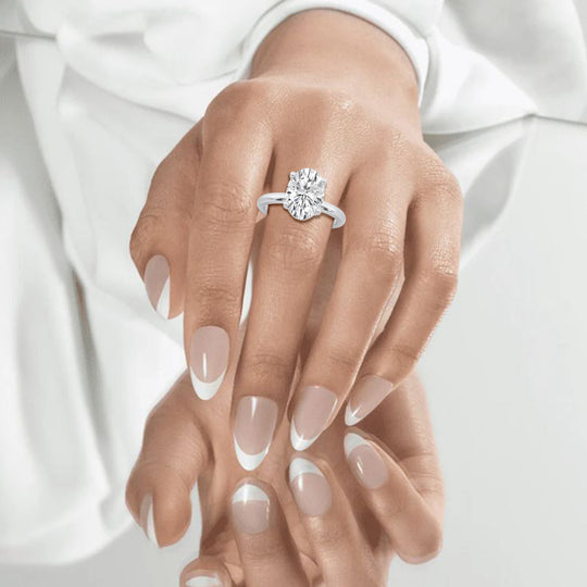 Oval Wide Setting Engagement Ring