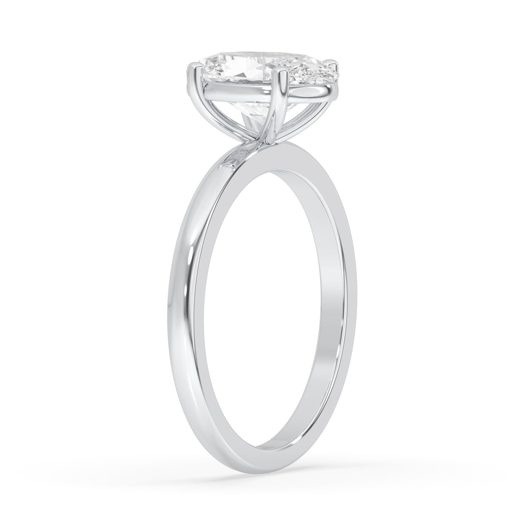 Oval Wide Setting Engagement Ring