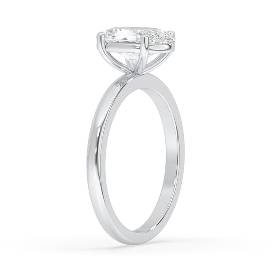 Oval Wide Setting Engagement Ring