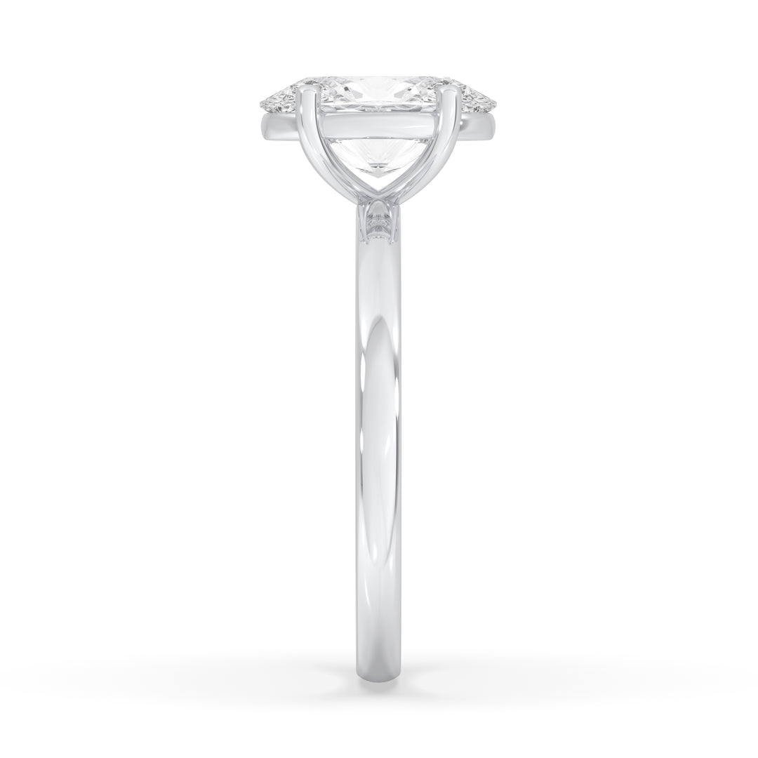 Oval Wide Setting Engagement Ring