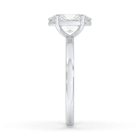 Oval Wide Setting Engagement Ring
