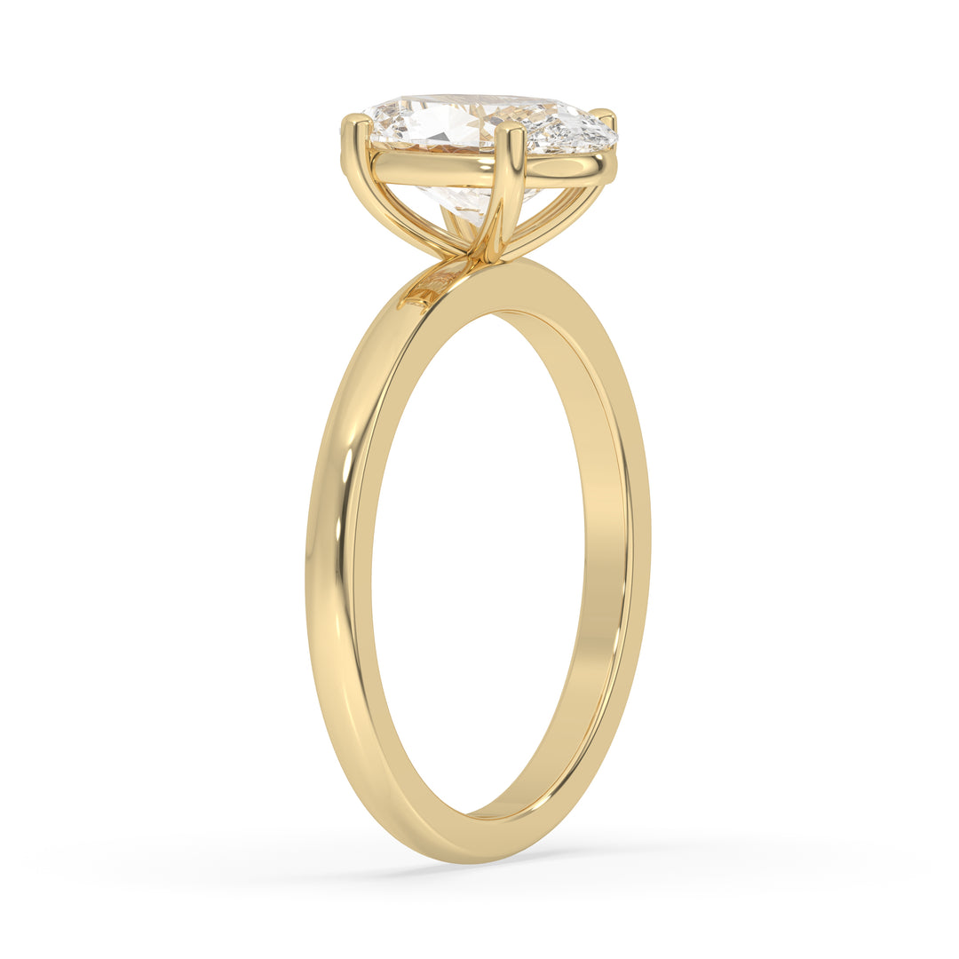 Oval Wide Setting Engagement Ring