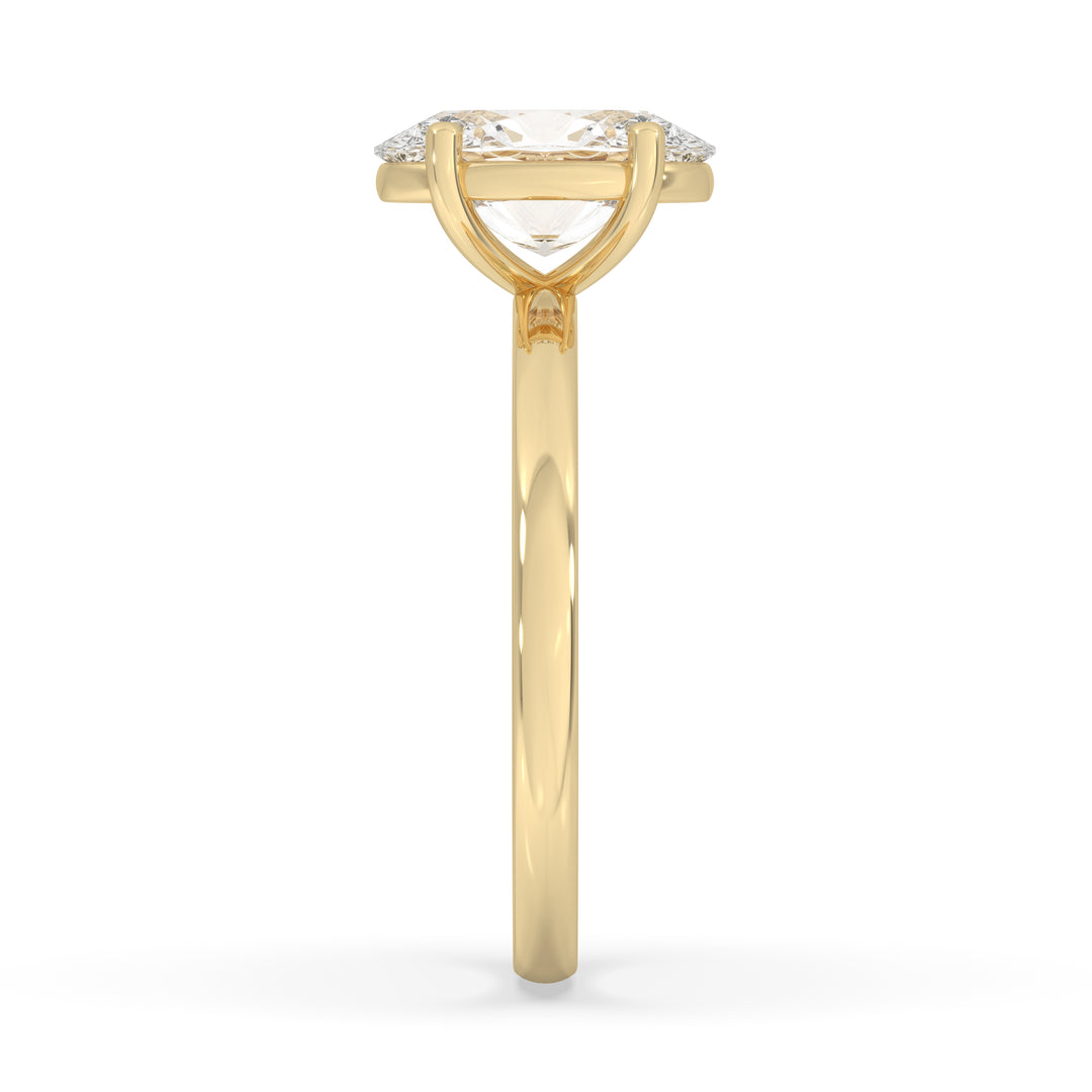Oval Wide Setting Engagement Ring