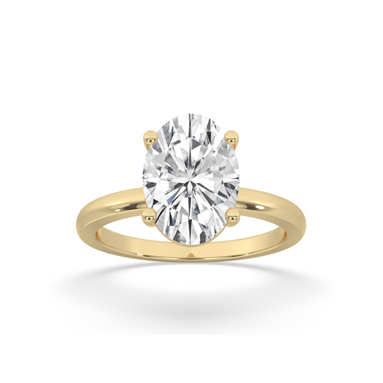 Oval Wide Setting Engagement Ring