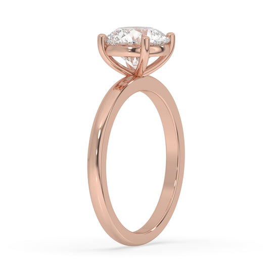 Round Engagement Ring