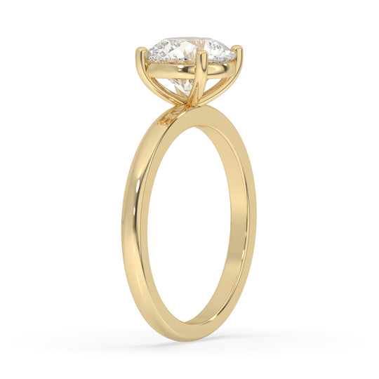 Round Engagement Ring