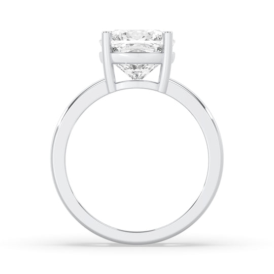 Double Band Cushion Solitaire Ring
