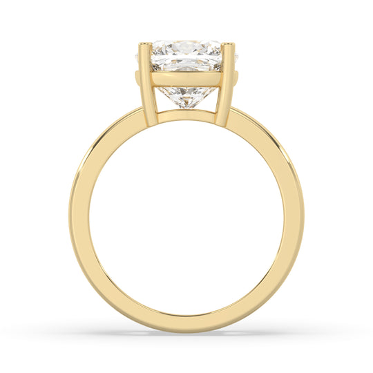 Double Band Cushion Solitaire Ring
