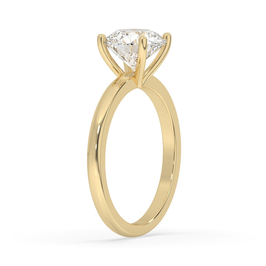 Round Open Setting Engagement Ring