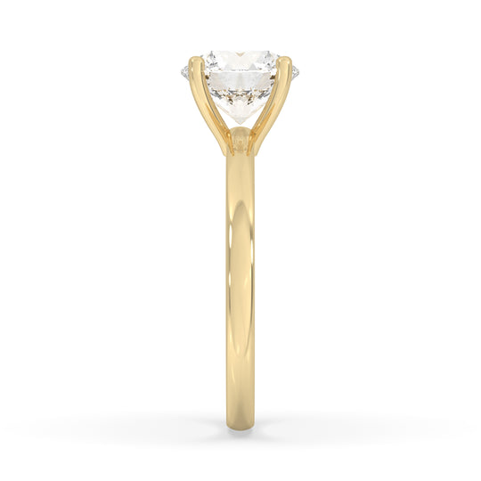 Round Open Setting Engagement Ring