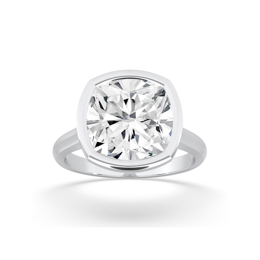 Cushion Bezel Set Ring