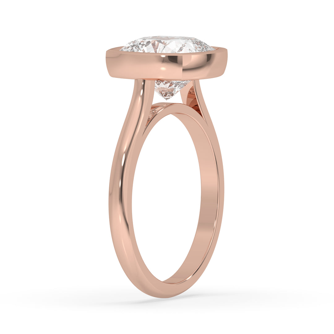 Cushion Bezel Set Ring