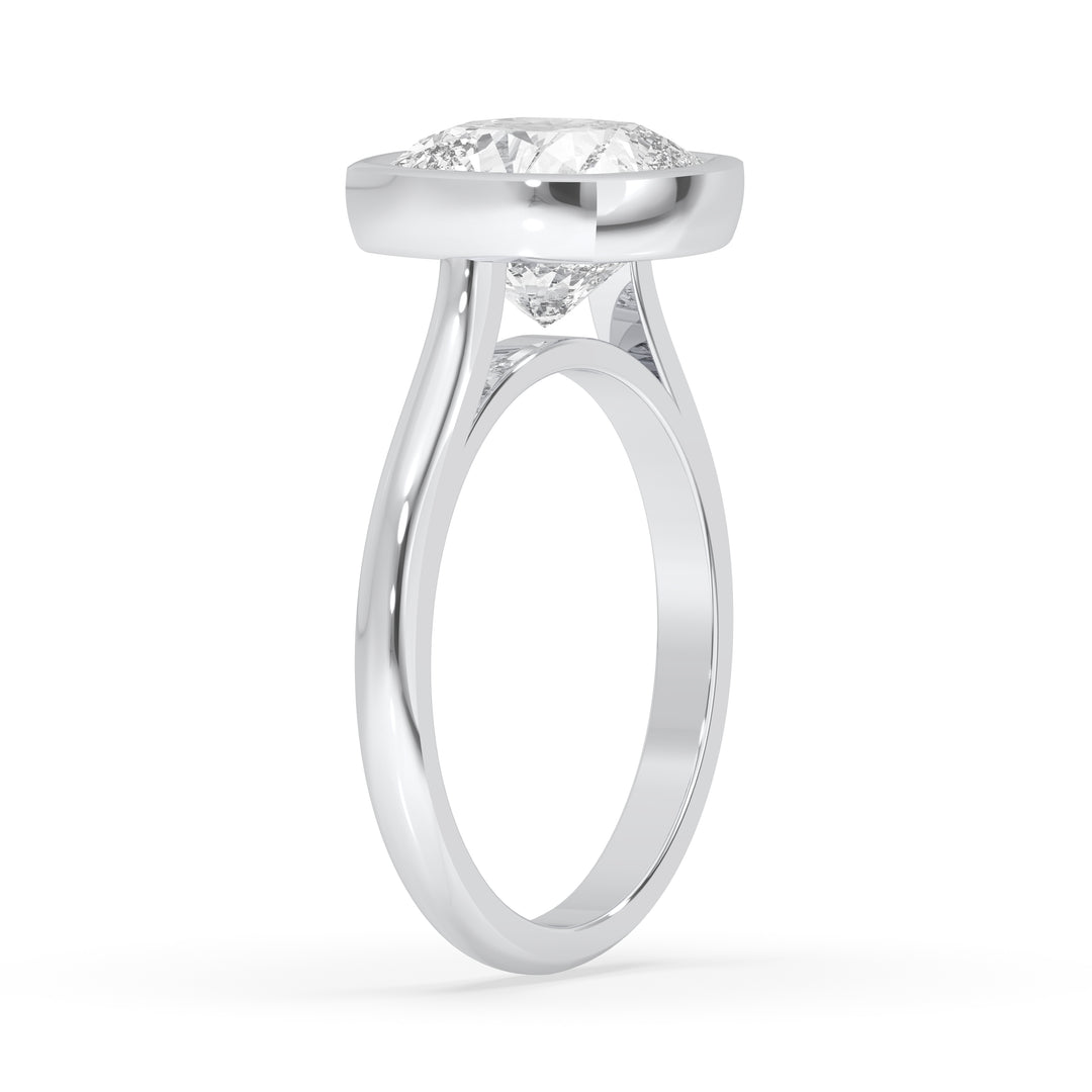 Cushion Bezel Set Ring