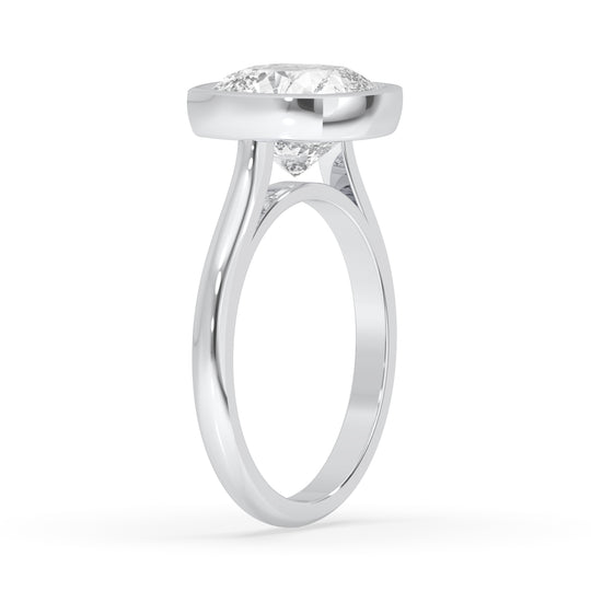 Cushion Bezel Set Ring