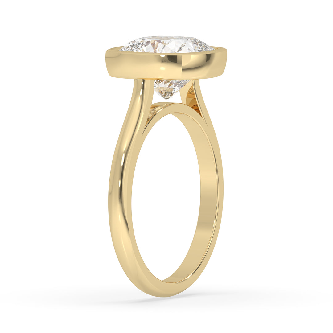 Cushion Bezel Set Ring