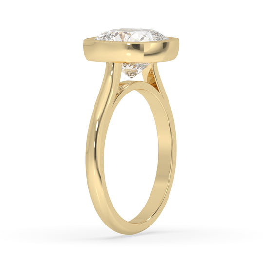 Cushion Bezel Set Ring