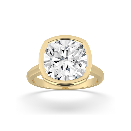 Cushion Bezel Set Ring