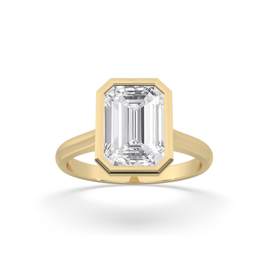 Emerald Bezel Set Band