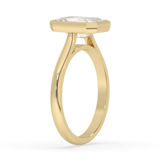 Emerald Bezel Set Band