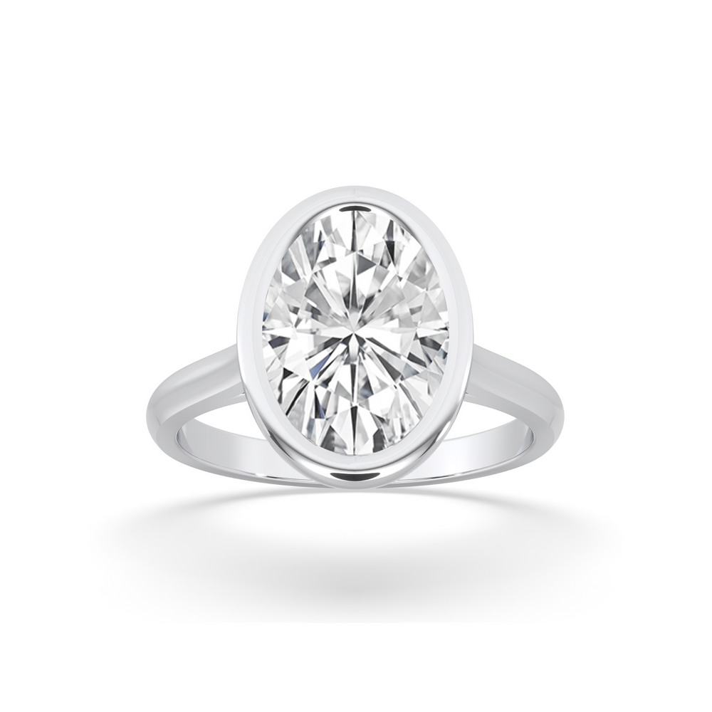 Oval Bezel Set Ring