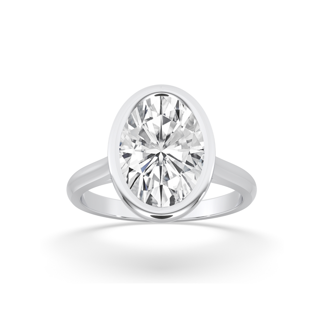 Oval Bezel Set Ring