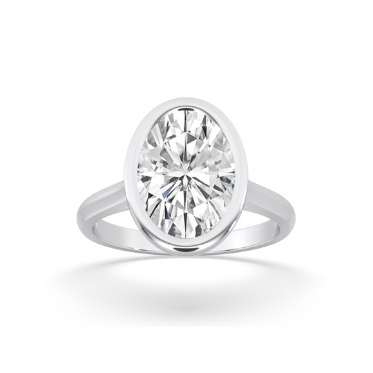 Oval Bezel Set Ring