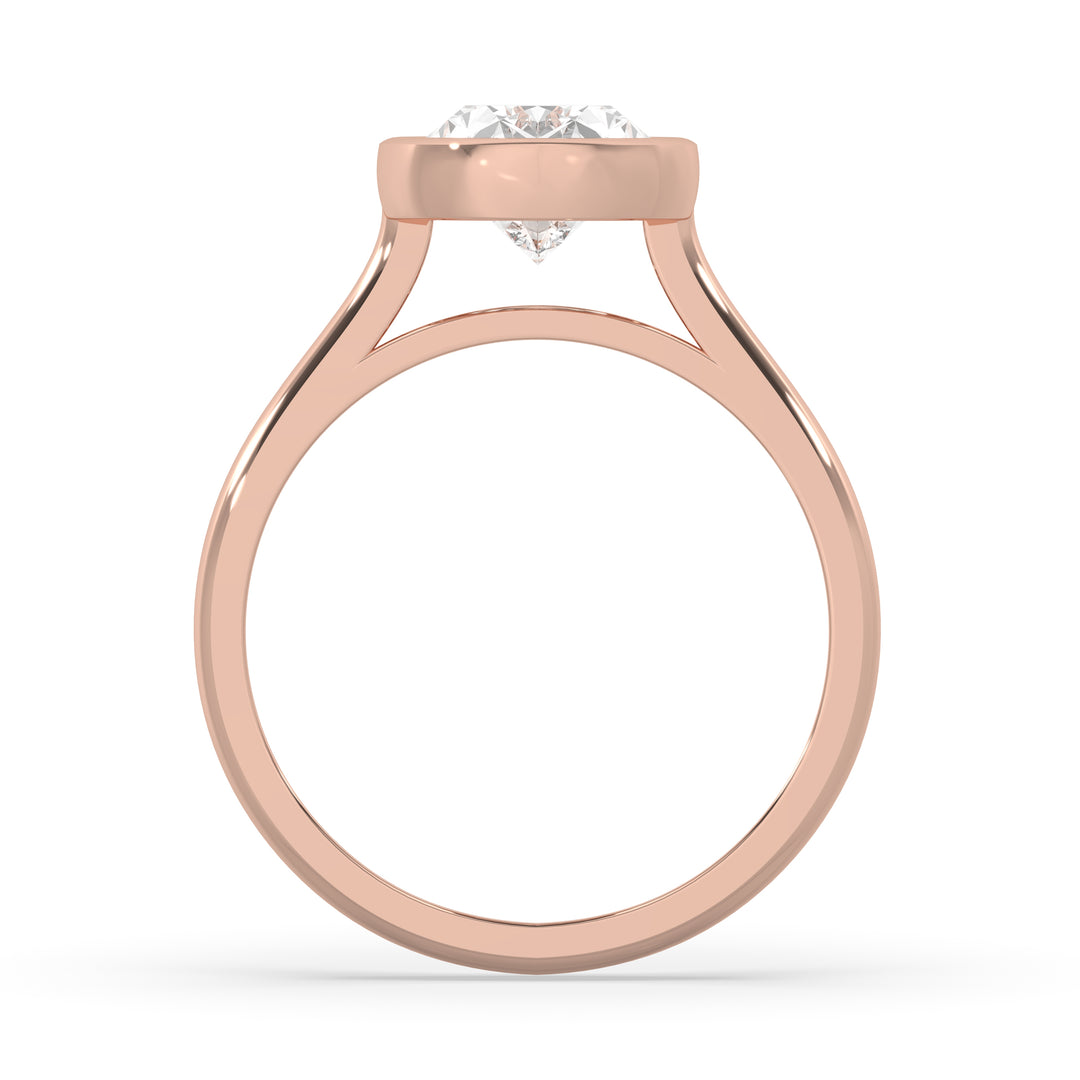 Oval Bezel Set Ring