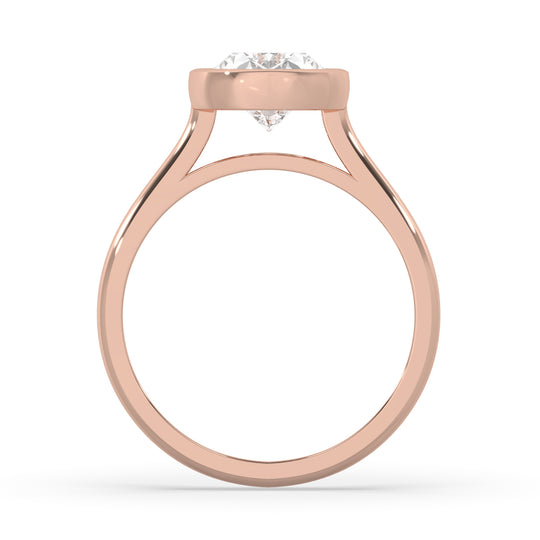 Oval Bezel Set Ring