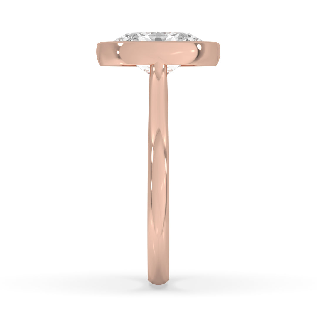 Oval Bezel Set Ring