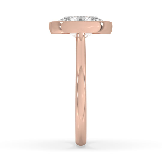 Oval Bezel Set Ring