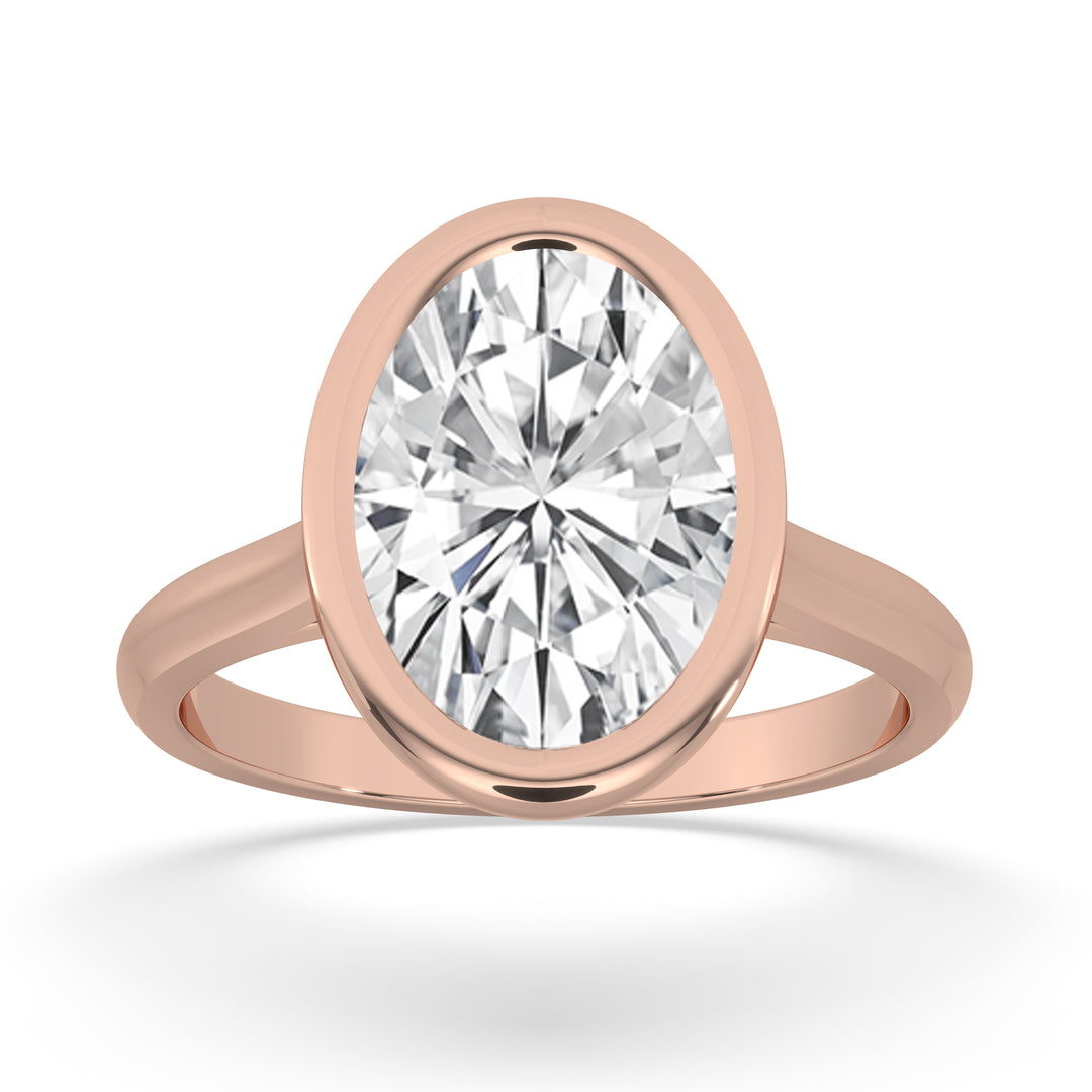 Oval Bezel Set Ring