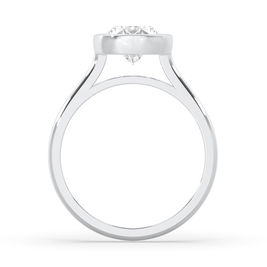 Oval Bezel Set Ring