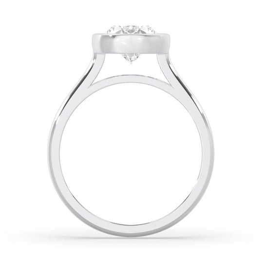 Oval Bezel Set Ring