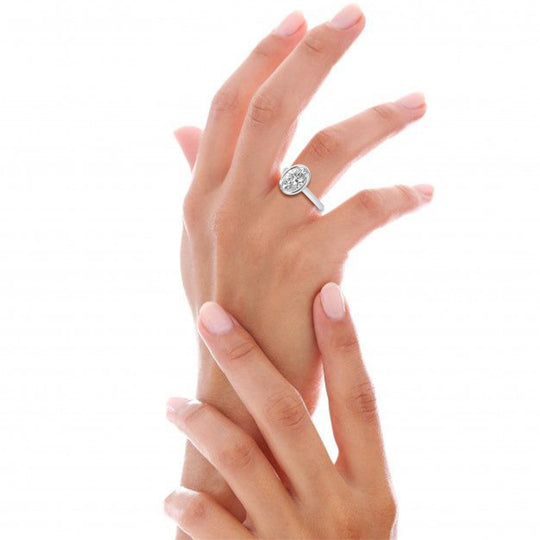 Oval Bezel Set Ring