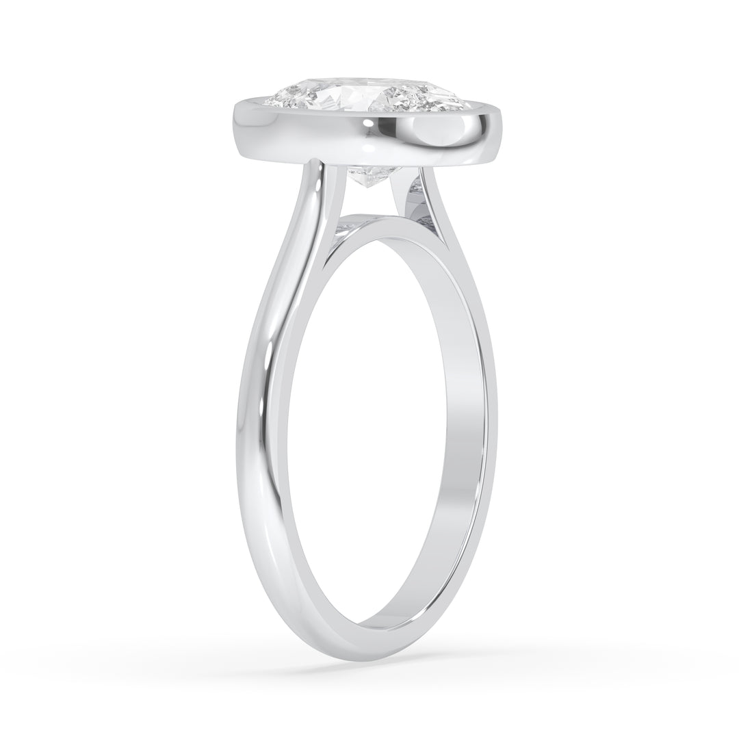 Oval Bezel Set Ring