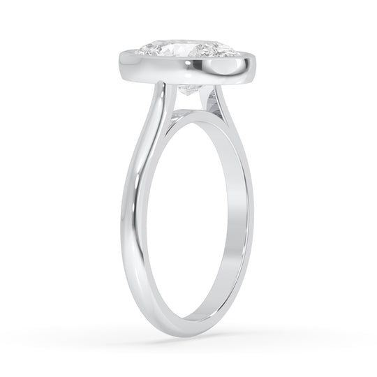 Oval Bezel Set Ring